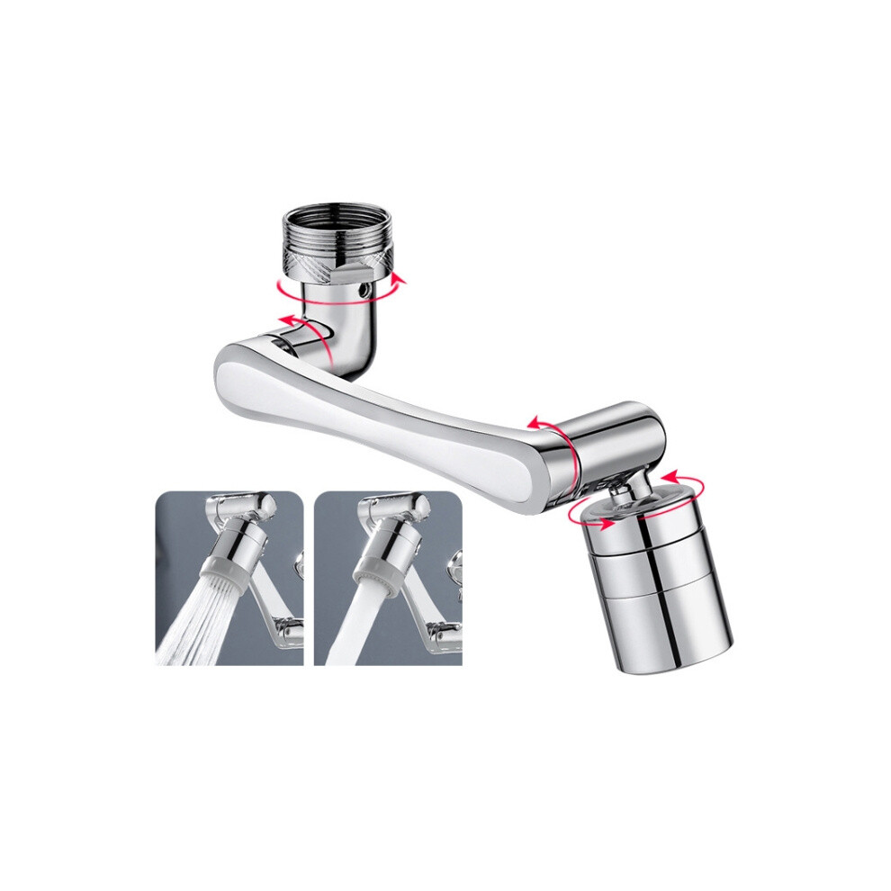 Faucet Robot Arm Universal Extender 1080 Degree Lifting Aerator,All Copper Double Outlet 6083684935633
