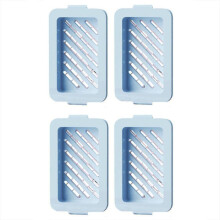 4pcs /Pack Multifunctional High Elastic Mesh Anti-slip Drain Foaming Soap Box(Sky Blue)