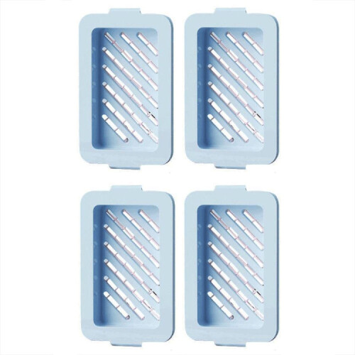 4pcs /Pack Multifunctional High Elastic Mesh Anti-slip Drain Foaming Soap Box(Sky Blue)