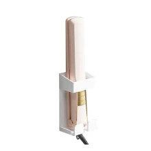 304 Stainless Steel Curling Iron Holder Heat Resistant No Drill Wall Mount with Cord Organizer compatible Hot Hair Tools(White)