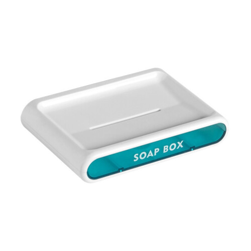 Double-layer drainable soap dish, no-drill wall-mounted creative drainable shelf for bathroom (transparent green)