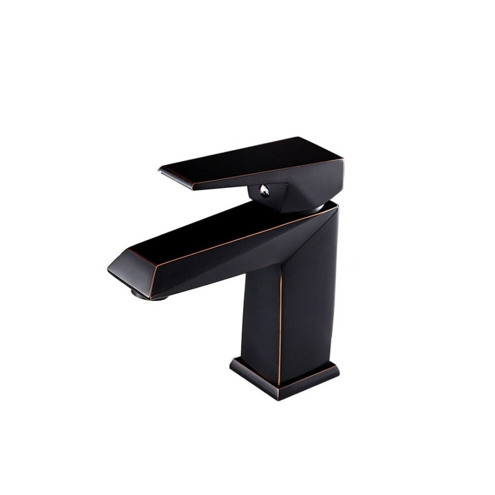 Hardware Faucet Bathroom Hot & Cold Water Faucet,Black 99508 6083684936074