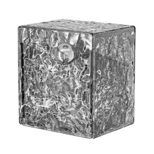 No-drill bathroom storage box, wall-mounted cotton swab storage box (translucent gray-silver).