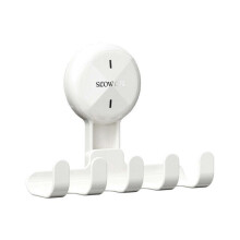 Multifunctional suction cup hook for household use, non-marking adhesive hook (white)