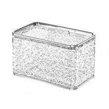 Organizador de pañuelos de baño sin perforaciones, caja de pañuelos de pared para el hogar, transparente, de una sola capa.