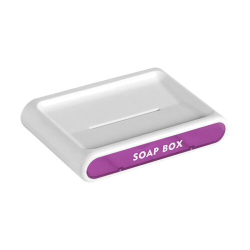 Double-layer drainable soap dish, no-drill wall-mounted creative drainable shelf for bathroom (transparent pink)