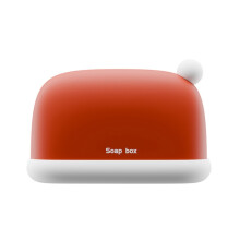 Traveling Portable Sealed Soap Box Household Bathroom Soap Holder(Red)