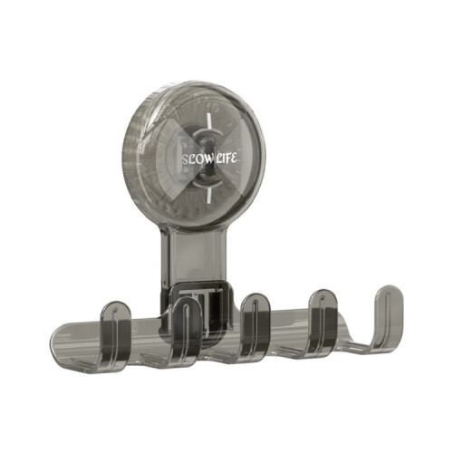 Multifunctional suction cup hook for household use, non-marking adhesive hook (transparent grey).