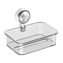 Bathroom No Punch Tissue Organizer Household Wall Mounted Suction Cup Tissue Box, Small Transparent