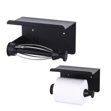 Soporte para pañuelos de papel con amortiguación de acero inoxidable, portarrollos de papel higiénico sin necesidad de taladrar, soporte par