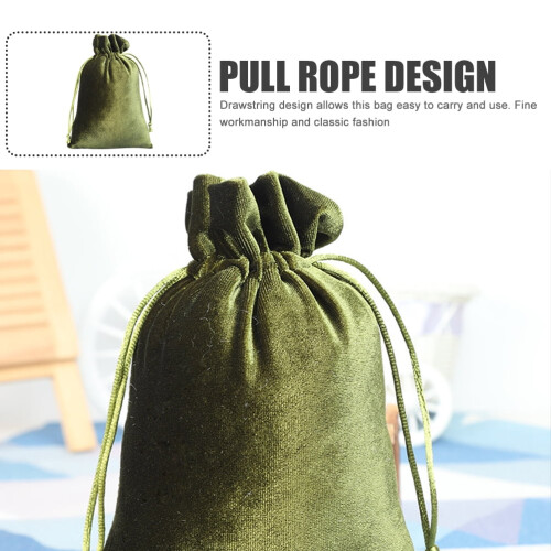 4 Pcs Pleuche Drawstring Candy Bags 20x13cm 2