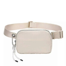 (beige) Crossbody Fashionable Waist Bag  Lightweight and Portable