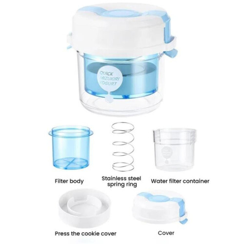 Yogurt Filter Homemade Greek Cheese Strainer Whey Cold Drain Separator Strainer Drainer Container(Blue) 2