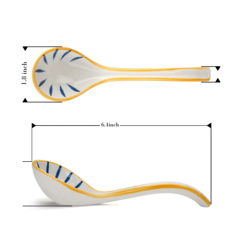 12-Piece Japanese-Style Ceramic Soup Spoons 2