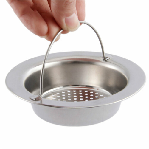 Hand-held Shower Drain Hole Filter Stainless Steel Kitchen Sink Strainer 2