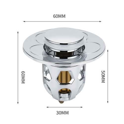 Bouchon de vidange déodorant à pression pour lavabo 005 2