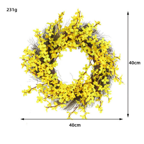 Artificial Flower Leaf Wreath for Home Decoration 2