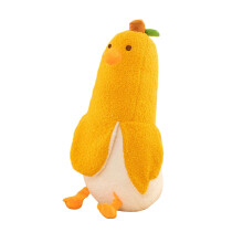 Peluche Canard Banane, Poupée en Peluche Couleurs Vives Anti-Décoloration, Idéale pour Coussin de Canapé, Oreiller de Chambre, Décoration
