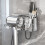Hair dryer holder, bathroom wall-mounted storage rack (no drilling required) 2