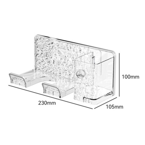 Hair dryer holder, bathroom wall-mounted storage rack (no drilling required) 2