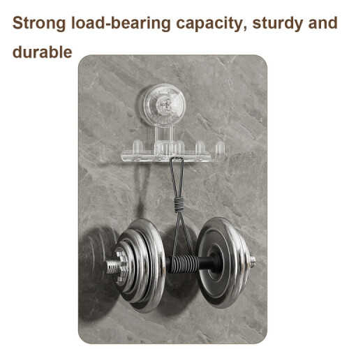Multifunctional Household Suction Cup Hook Storage Rack Traceless Adhesive Hook(Transparent) 2