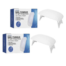 2Pcs LED Nail Fungus Laser Treatment Device for Damaged Toenails Onychomycosis Buster