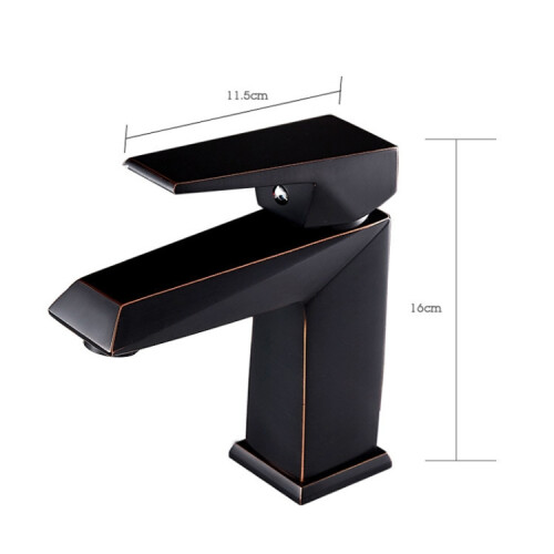 Rubinetto per bagno con acqua calda e fredda, colore nero, codice 99508. 1
