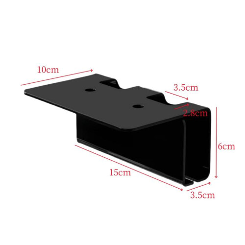 Acrylic Wall-mounted Bathroom Electric Toothbrush Holder(Black) 2