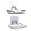 Stainless Steel Wall-Mounted Bathroom Soap Storage Rack, Single Layer With Sticker 2