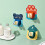 LY006 Cartoon Shower Bracket Universal Adjustment Bathroom Shower Head Fixed Base(Orange) 2
