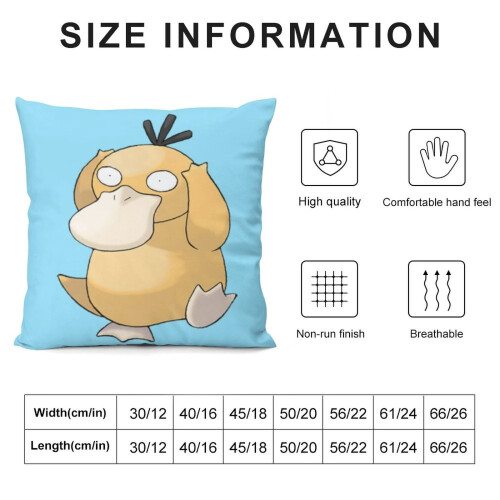 Short Plush Pillowcase Square 45x45cm 1
