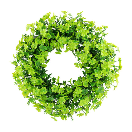 Artificial Four Leaf Clover Wreath for Door 1