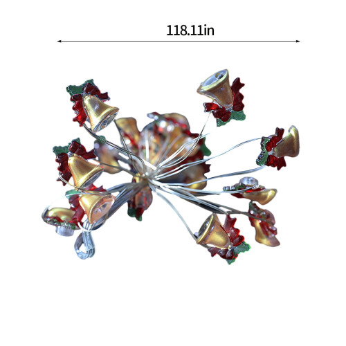 Christmas Bell String Lights 9.84 ft 50 LED 2