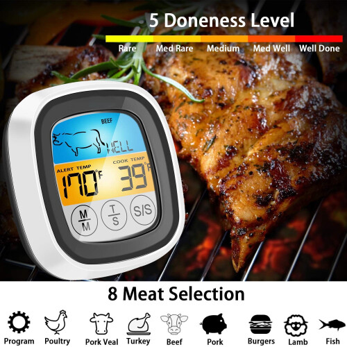 Instant Read Meat Thermometer with 40in Oven-Safe Probe 1