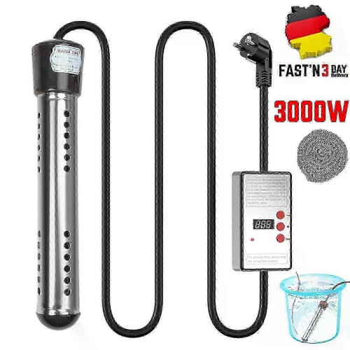 Scaldabagno a immersione da 3000 W con timer, compatibile con sistemi di riscaldamento per piscine e 1
