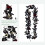 Black Halloween Rose Garland 180cm 2