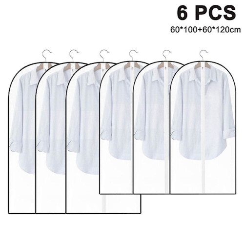 PEVA Hängande Klädpåsar 6-pack (3 Små + 3 Stora) 1