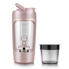 Electric Protein Shaker Bottle 650ml, USB-C Rechargeable 7000 RPM Self-Cleaning Mixer Pink