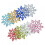 Light Blue Snowflake Ornaments Plastic Glitter 6 Pack 2