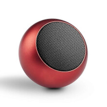 (Red) Plug-in Bluetooth-compatible Speaker Portable Small Steel Cannon Metal Heavy Subwoofer Outdoor Mini Bluetooth-compatible Speaker
