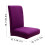 Set van effen, elastische stoelhoezen voor eetkamerstoelen. 3