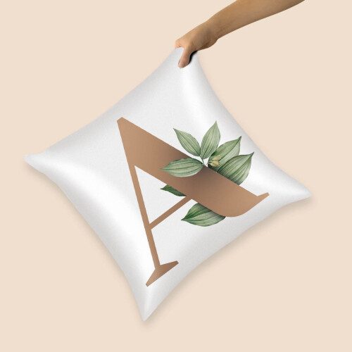 Silk Pillowcase Set 2 pcs 26-letter modern design 1