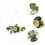 Artificial Peony Wreath Wall Decor 12cm x 38cm 4