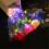 LED-verlichte rode kunstroos, 38 cm 4