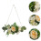 Artificial Peony Wreath Wall Decor 12cm x 38cm 5
