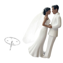 Romance Cake Decoration Cake Toppers For Wedding-White