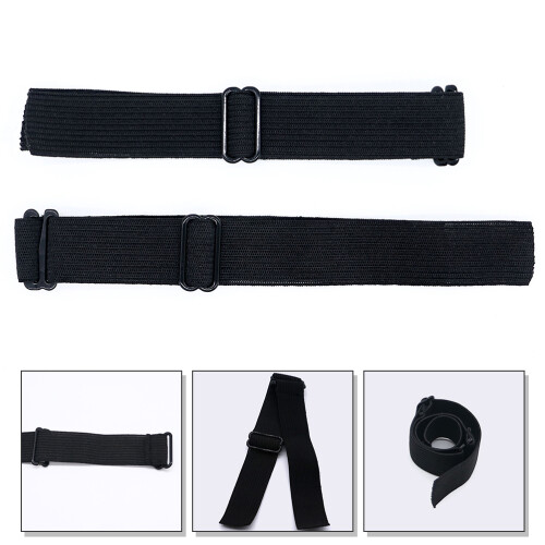 8St Zwarte Elastische Pruikband Verstelbare Polyester Hoofdband 1