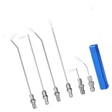 6-teiliges Hochdruck-Wasserstrahldüsen-Set mit gerader/gebogener