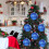 Glitter Christmas Ball Ornament Plastic 5.9 inch Blue 5