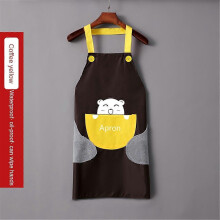 (O) Kitchen Household Apron Anti-fouling Hand-wiping PVC Waterproof Apron Dirt-resistant High-value Food Apron Oil-proof